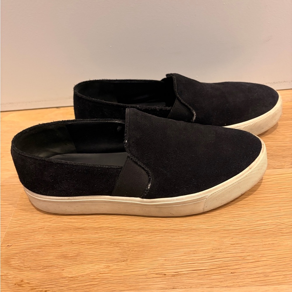 Vince Blair Slip-On Sneaker in Black Suede